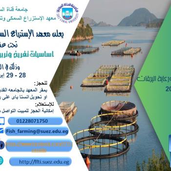 دورة تدريبية متميزة بعنوان أساسيات تفريخ وتربية الجمبري الفانمي فى رحاب معهد الاستزراع السمكى